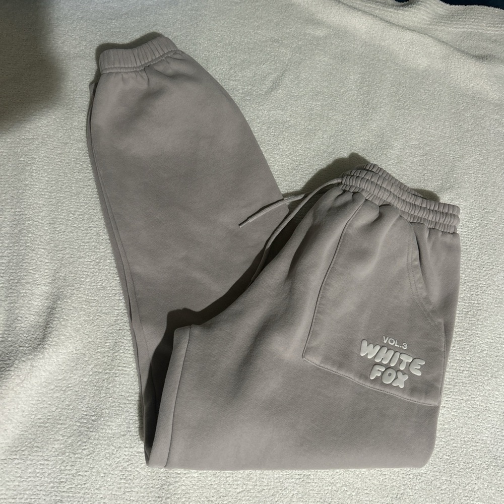 White Fox Boutique Gray Track Joggers
